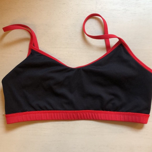 Capezio medium athletic top (or sporty bikini top) - red and lined - Picture 8 of 8